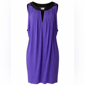 MARC JACOBS SILK PLEATED PURPLE MINI DRESS SIZE 4